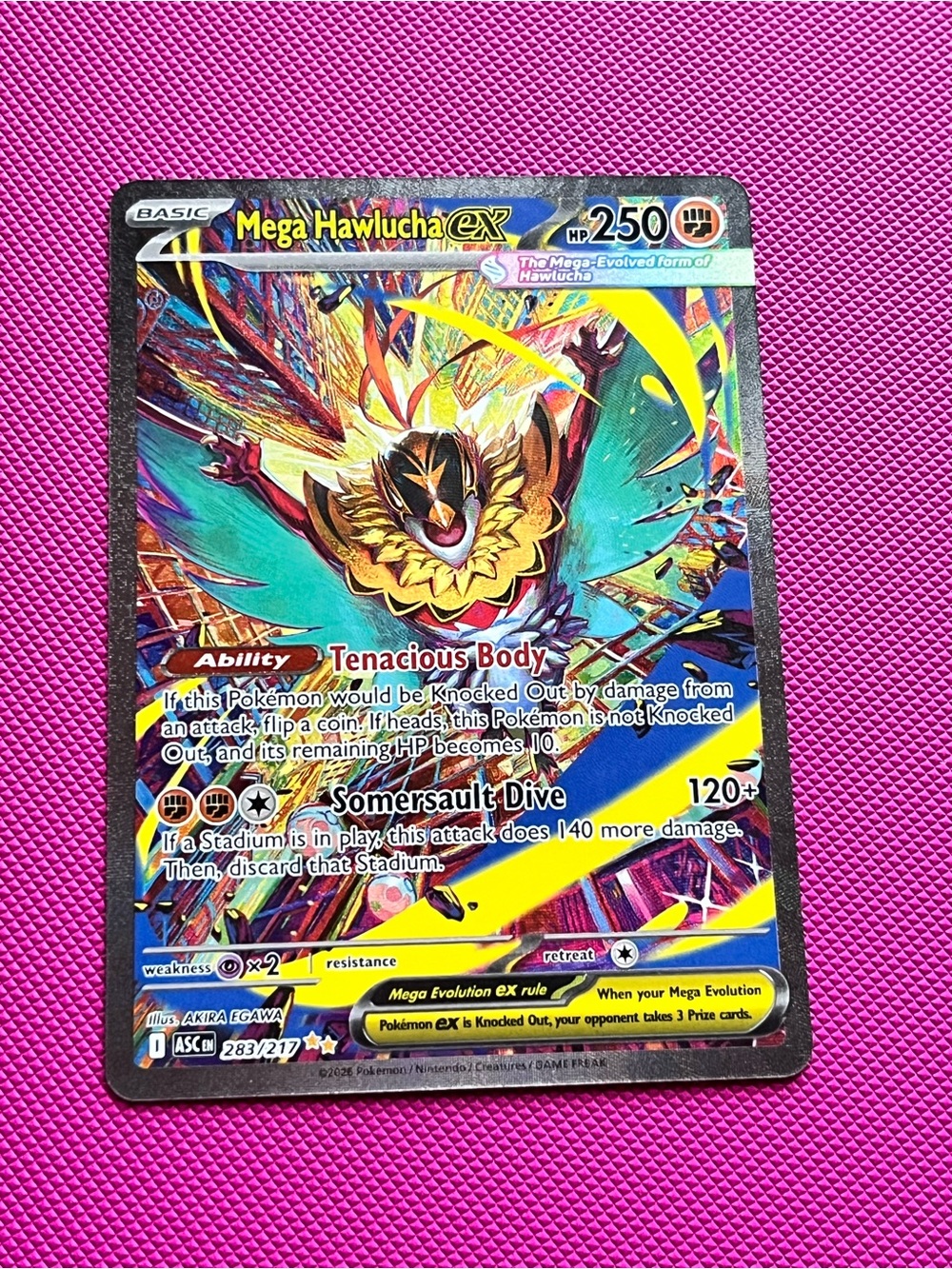 Mega Hawlucha EX Pokemon Card 283/217